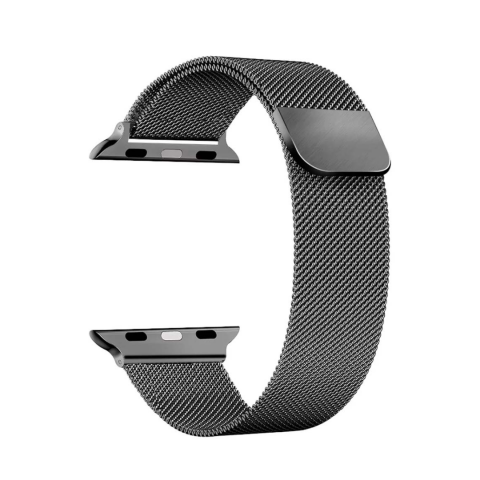Curele Ceas - Curea Milanese compatibil cu Apple Watch 38/40/41 mm, reglabila, catarama magnetica, Space Gray