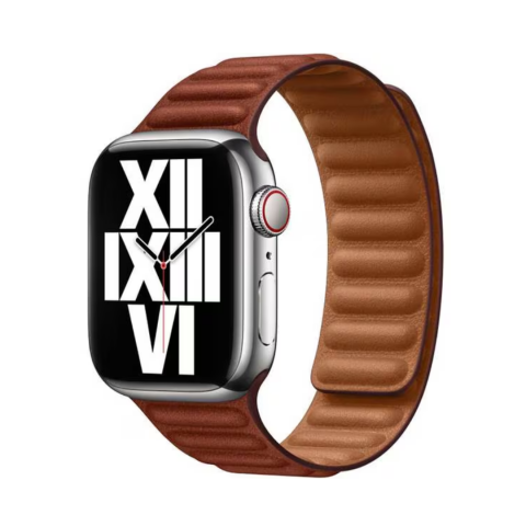 Curele Ceas - Curea magnetică din piele compatibila cu Apple Watch 38/40/41 mm, reglabila, Maro