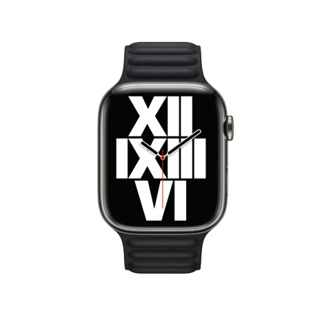 Curea magnetică din piele compatibila cu Apple Watch 38/40/41 mm, reglabila, Midnight Black [1]