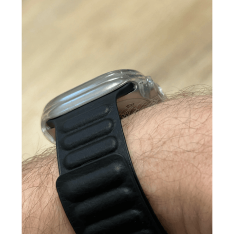 Curea magnetică din piele compatibila cu Apple Watch 38/40/41 mm, reglabila, Midnight Black [4]
