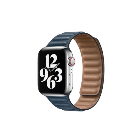 Curea magnetică din piele compatibila cu Apple Watch 38/40/41 mm, reglabila, Midnight Blue [1]
