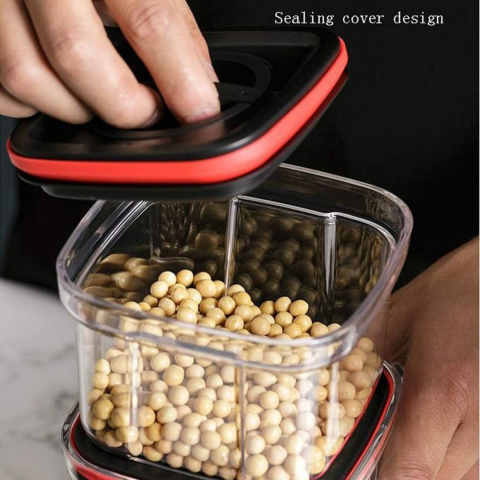 Cutie depozitare cu capac, mecanism închidere etanș, 2000ml [3]