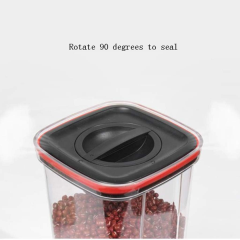 Cutie depozitare cu capac, mecanism închidere etanș, 1300ml [4]