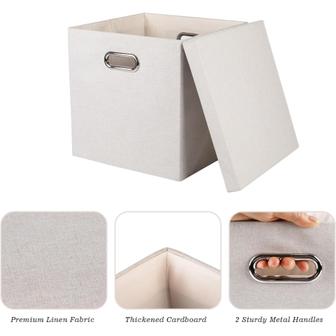 Cutie depozitare din material textil, Gri [1]