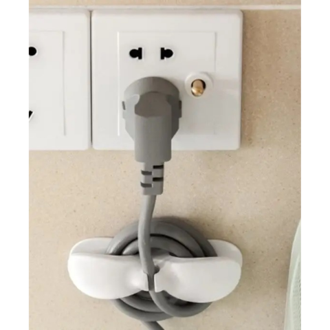 Organizator de cablu din silicon pentru electrocasnice, Alb [3]