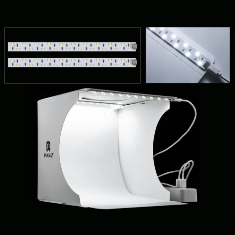 Cutie pliabilă pentru studio foto cu LED și 6 culori fundal [4]