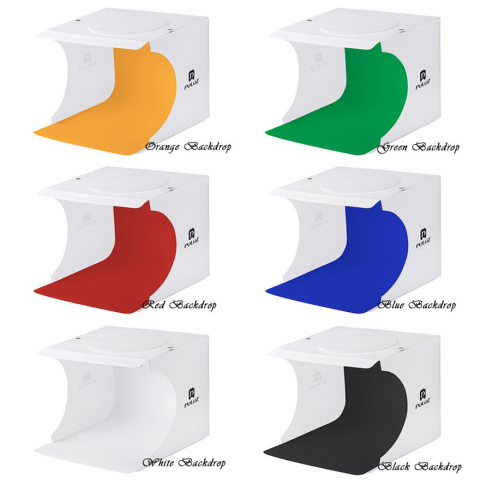 Cutie pliabilă pentru studio foto cu LED și 6 culori fundal [9]