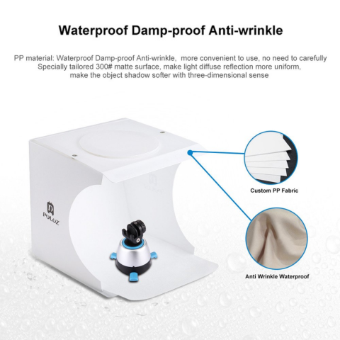 Cutie pliabilă pentru studio foto cu LED și 6 culori fundal [8]