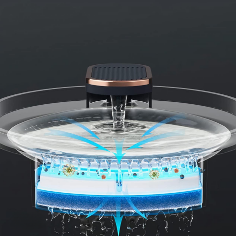 Dispenser de apă pentru câini și pisici, cu recirculare și filtrare prin cărbune activ, încărcare USB [6]