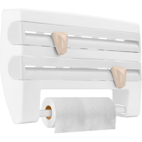 Dispenser de bucătărie pentru folii alimentare prosoape de hârtie, Alb [1]