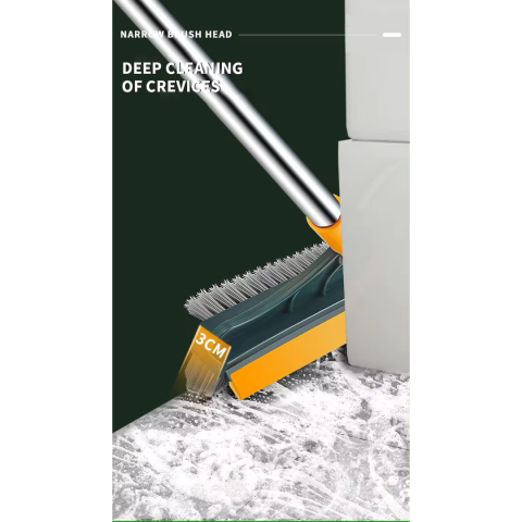 Dispozitiv de curățenie 3 în 1: mătură-perie în formă de V și racletă, verde/galben [4]