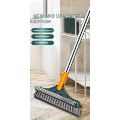 Dispozitiv de curățenie 3 în 1: mătură-perie în formă de V și racletă, verde/galben [6]