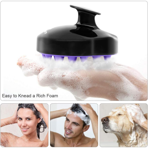 Dispozitiv pentru masaj capilar, Negru/Mov [4]