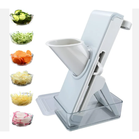 Feliator de legume cu manivelă, Gri [4]