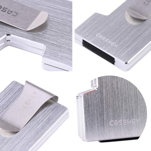 Portofel metalic pentru carduri cu RFID, negru [5]