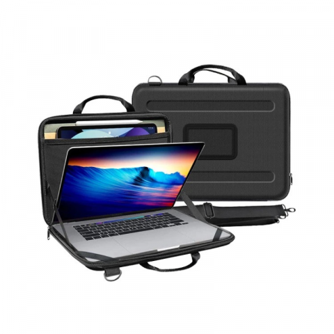 Genți de Protecție - Geantă de Protecție pentru Laptop 13-14", Antishoc, cu Mâner și Fermoar, Impermeabilă