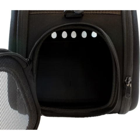 Geantă din silicon pentru transportul animalelor de companie de talie mică/medie, negru [2]