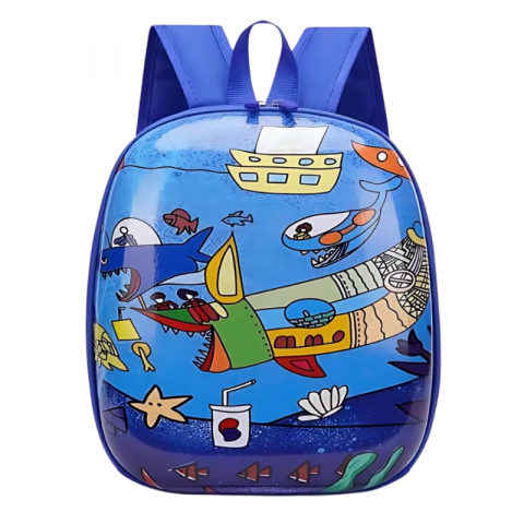 Ghiozdane si genți - Ghiozdan copii pentru gradinita, 30cm, model Acvamarin