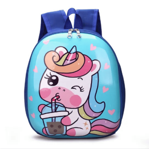 Ghiozdane si genți - Ghiozdan copii pentru gradinita, 30cm, model Unicorn cu Pahar