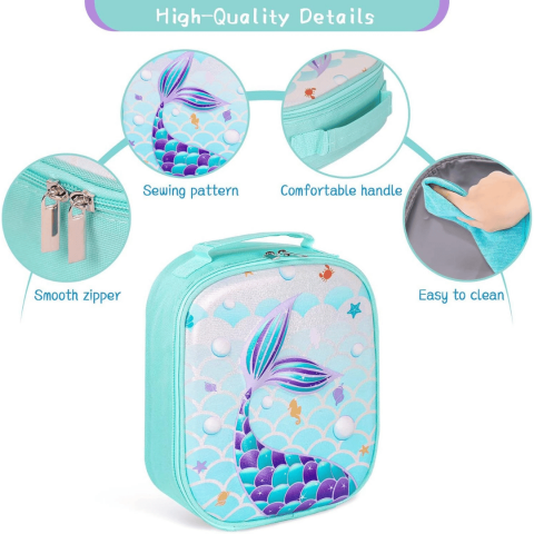 Ghiozdan tip gentuță pentru copii, model Coadă de Sirenă [5]