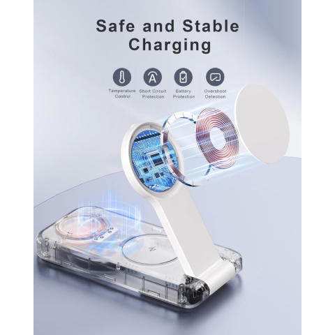 Încărcător wireless 3 în 1, alb [3]