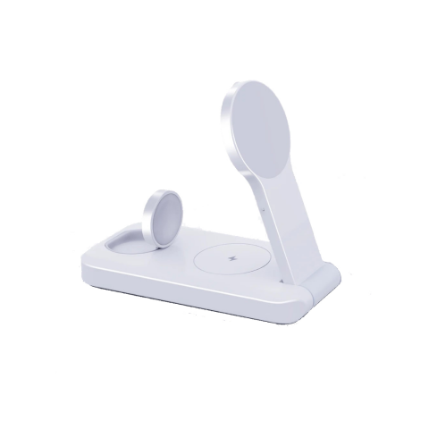 Gadgeturi - Încărcător wireless 3 în 1, alb