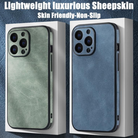 Husa de protecție din piele ecologică cu MagSafe pentru iPhone 12, Albastru [2]