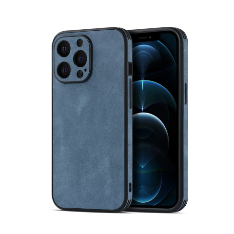 Huse - Husa de protecție din piele ecologică cu MagSafe pentru iPhone 13 Pro Max, Albastru