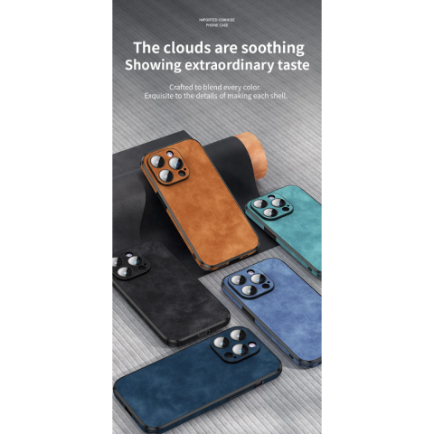 Husa de protecție din piele ecologică cu MagSafe pentru iPhone 13 Pro Max, Negru [5]