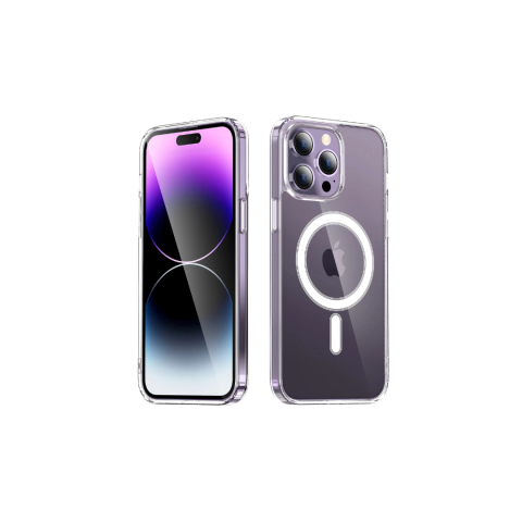 Huse - Husa de protecție transparentă cu încărcare wireless pentru iPhone 15 Pro Max