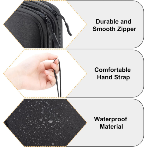 Carcasă portabilă și impermeabilă pentru cabluri și electronice, Negru [1]