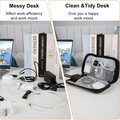 Carcasă portabilă și impermeabilă pentru cabluri și electronice, Negru [2]