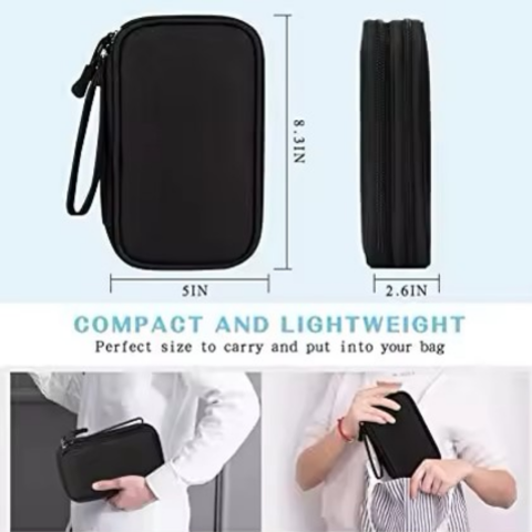 Carcasă portabilă și impermeabilă pentru cabluri și electronice, Negru [7]