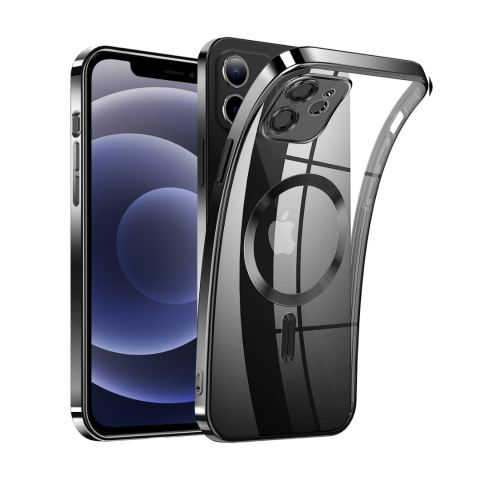 Husă protecție telefon de sticlă pentru iPhone 12 Pro Max, negru [1]