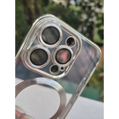 Husă protecție telefon de sticlă pentru iPhone 13 Pro Max, Argintiu [6]