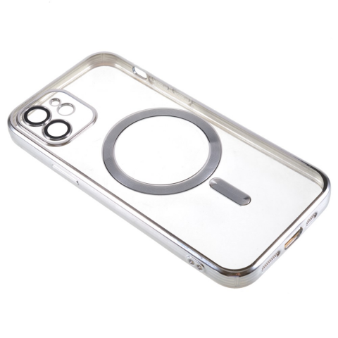 Huse - Husă protecție telefon de sticlă pentru iPhone 13 Pro Max, Argintiu