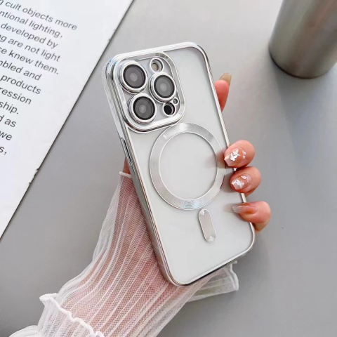 Husă protecție telefon de sticlă pentru iPhone 14 Pro Max, Argintiu [3]