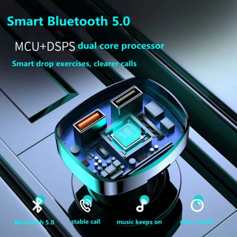 Modulator auto handsfree cu Bluetooth, USB și USB-C [1]