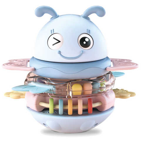 Jucării educative - Jucărie albinuță muzicală 3 în 1, bleu