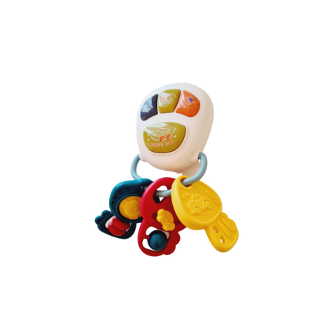 Jucării educative - Jucărie cu efecte luminoase, 3 chei și 4 clape muzicale