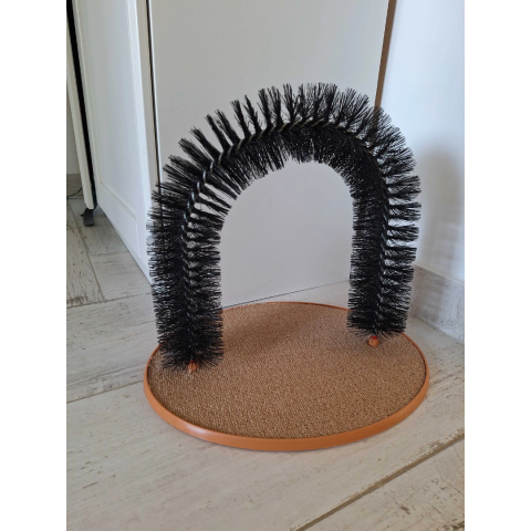 Jucărie pentru pisici, în formă de U cu perie circulară și placă pentru ascuțit unghiuțe [5]