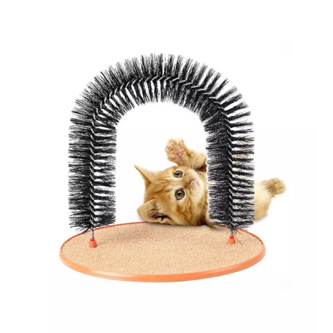 Jucărie pentru pisici, în formă de U cu perie circulară și placă pentru ascuțit unghiuțe [6]