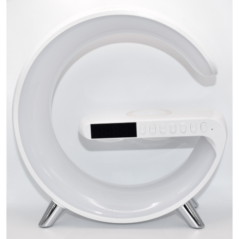 Lampă LED multifuncțională 4 în 1 cu încărcare wireless, Bluetooth și afișaj digital [6]