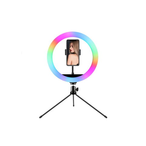 Gadgeturi - Lampă selfie RGB circulară profesională cu trepied inclus