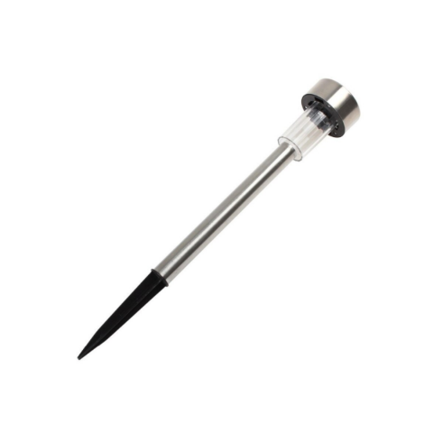 Grădină - Lampă solară LED, inox, cu țăruș și iluminare puternică