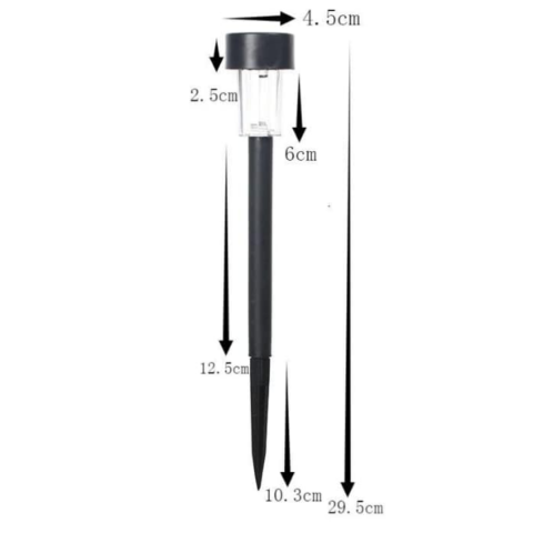 Lampă solară LED pentru grădină, cu țăruș, din plastic [1]