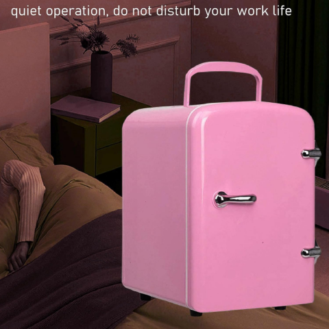 Mini frigider portabil 4L, cu funcție de încălzire/răcire, roz [5]