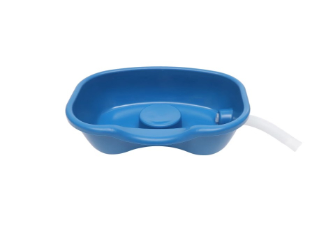 Lighean forma ergonomica pentru spalarea parului, plastic, albastru, 46x35x12cm cu furtun de evacuare, ideal pentru persoanele cu mobilitate redusa [4]