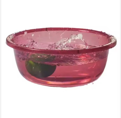 Curățenie și Întreținere - Lighean multifunctional, plastic, transparent, 23*17 cm, Rosu