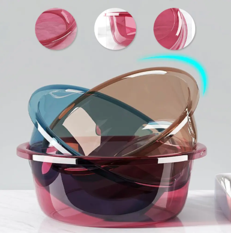 Lighean multifunctional, plastic, transparent, 23*17 cm, Rosu [3]